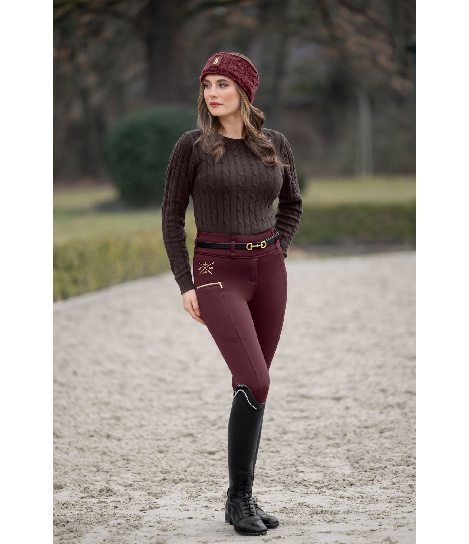 Leggings da equitazione termici full grip Kassandra