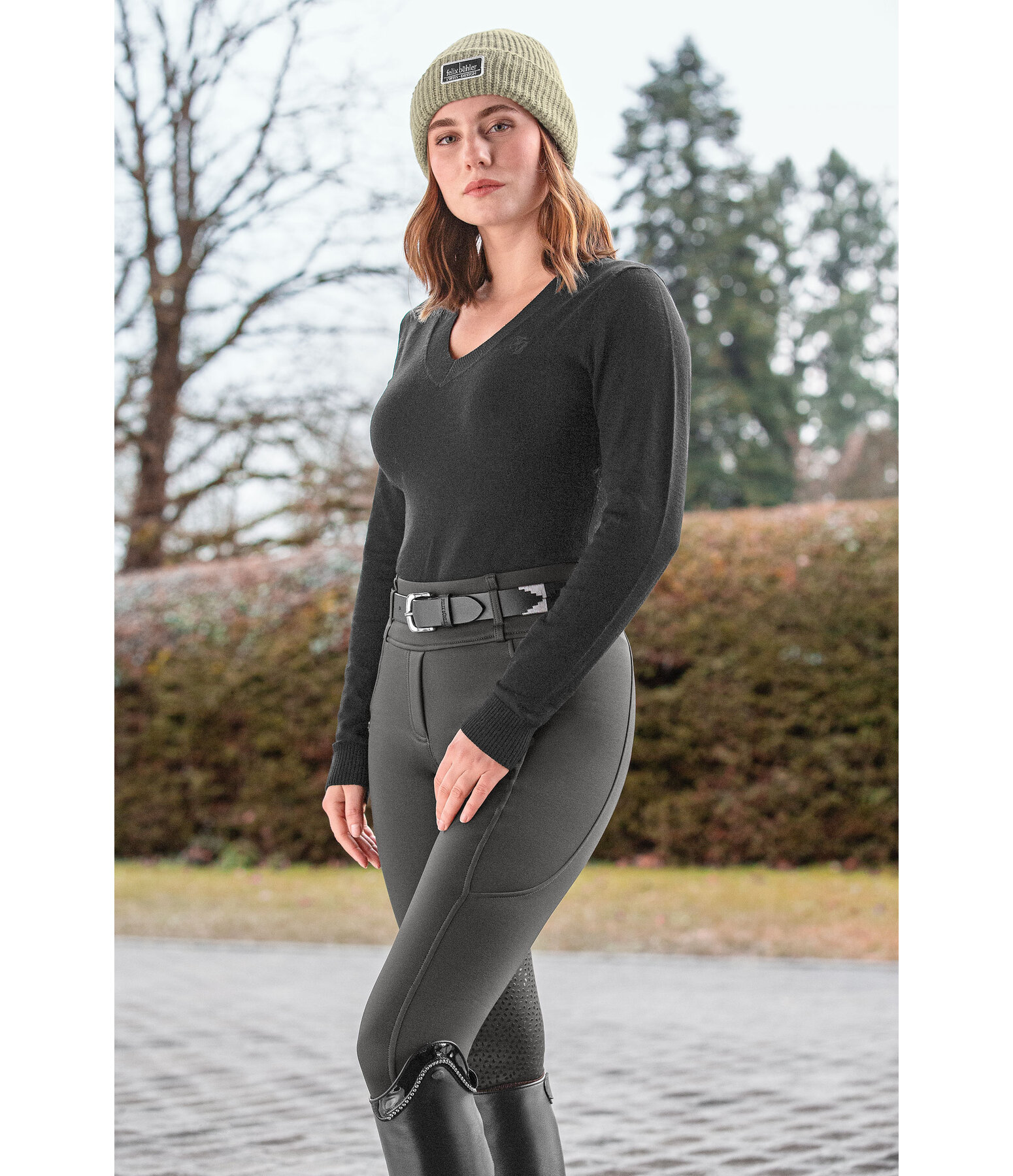 Leggings da equitazione termici full grip Kassandra