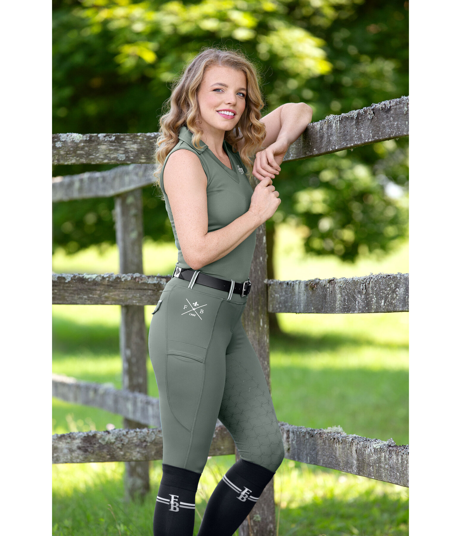 Leggings da equitazione full grip Malena