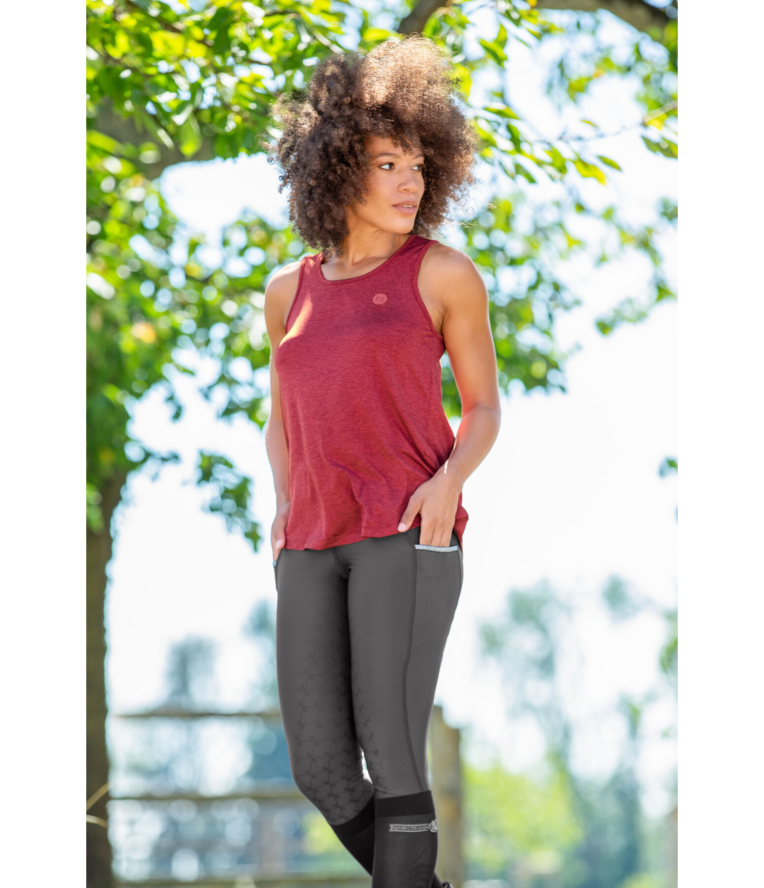 Leggings da equitazione full grip Maileen