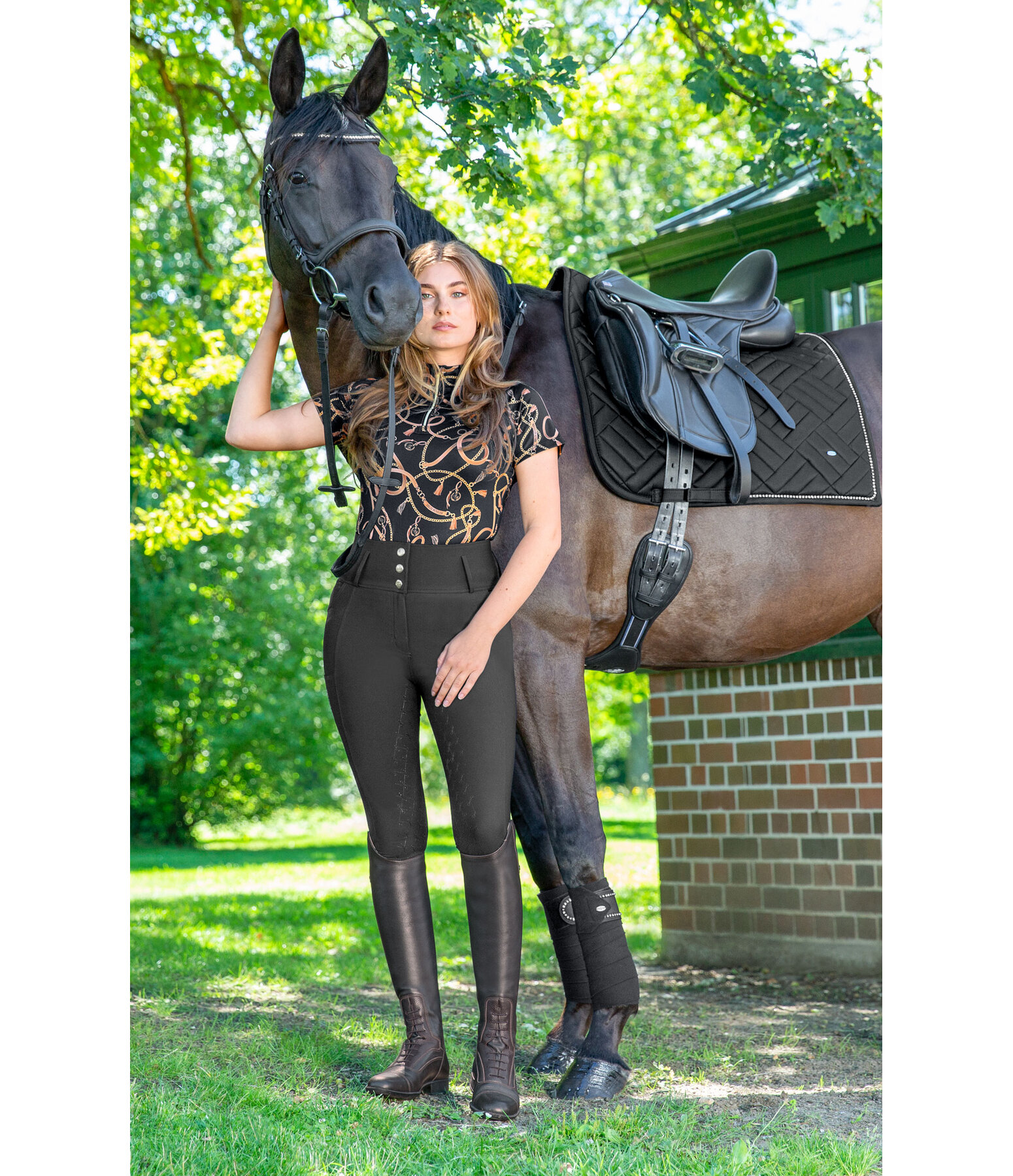 Pantaloni da equitazione a vita alta full grip Tabea