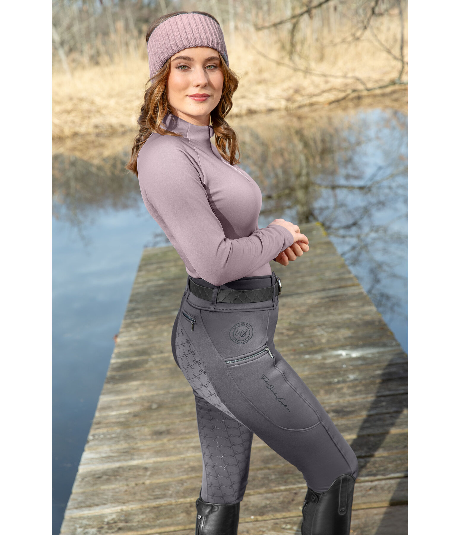 Pantaloni da equitazione hybrid termici full grip Cheyenne