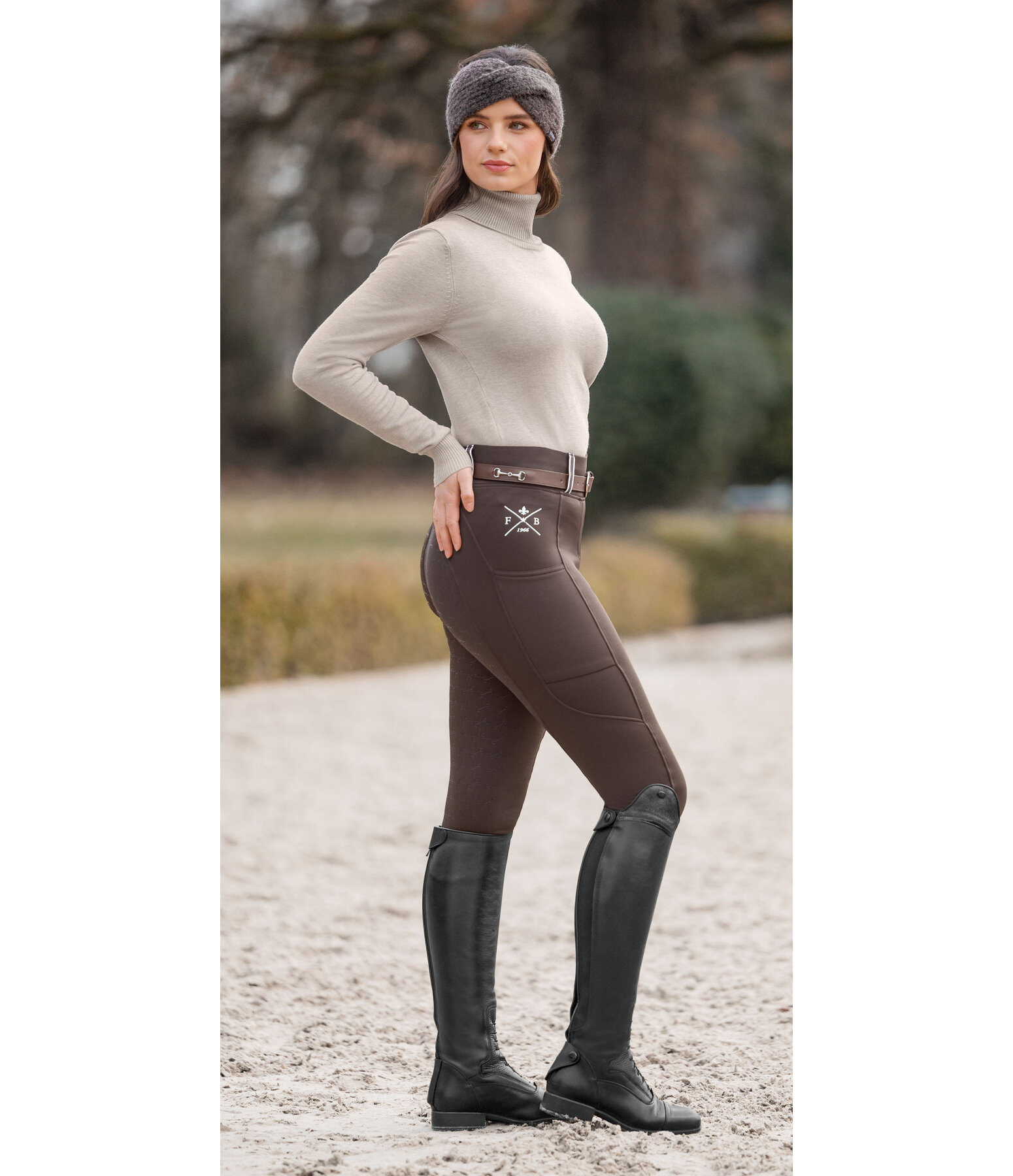 Leggings da equitazione termici full grip Juliette