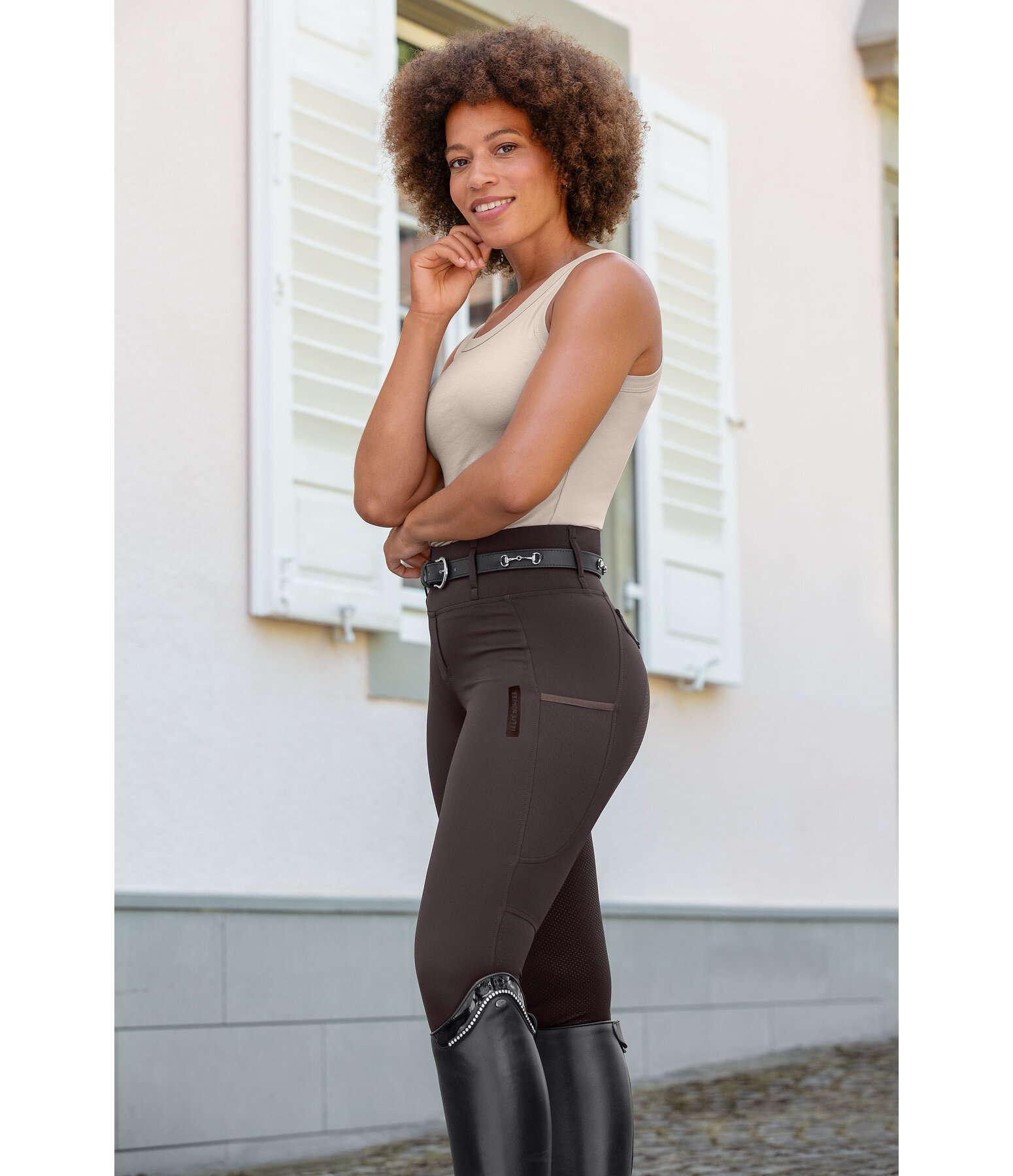 Leggings da equitazione estivi full grip Mesh Marina
