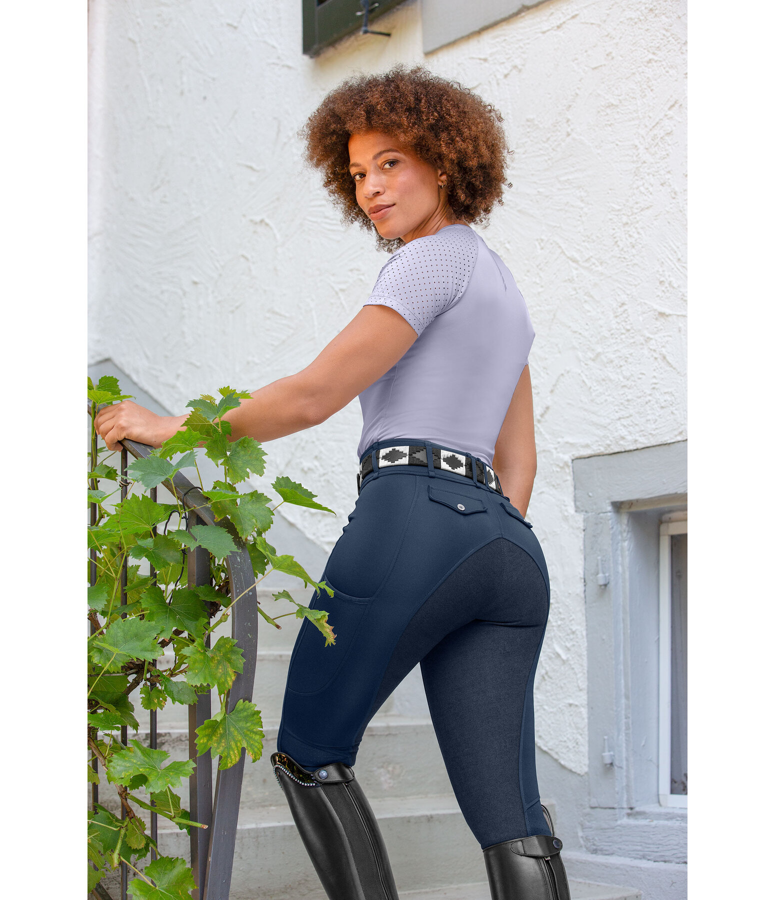 Pantaloni da equitazione hybrid estivi full seat Mesh Helen