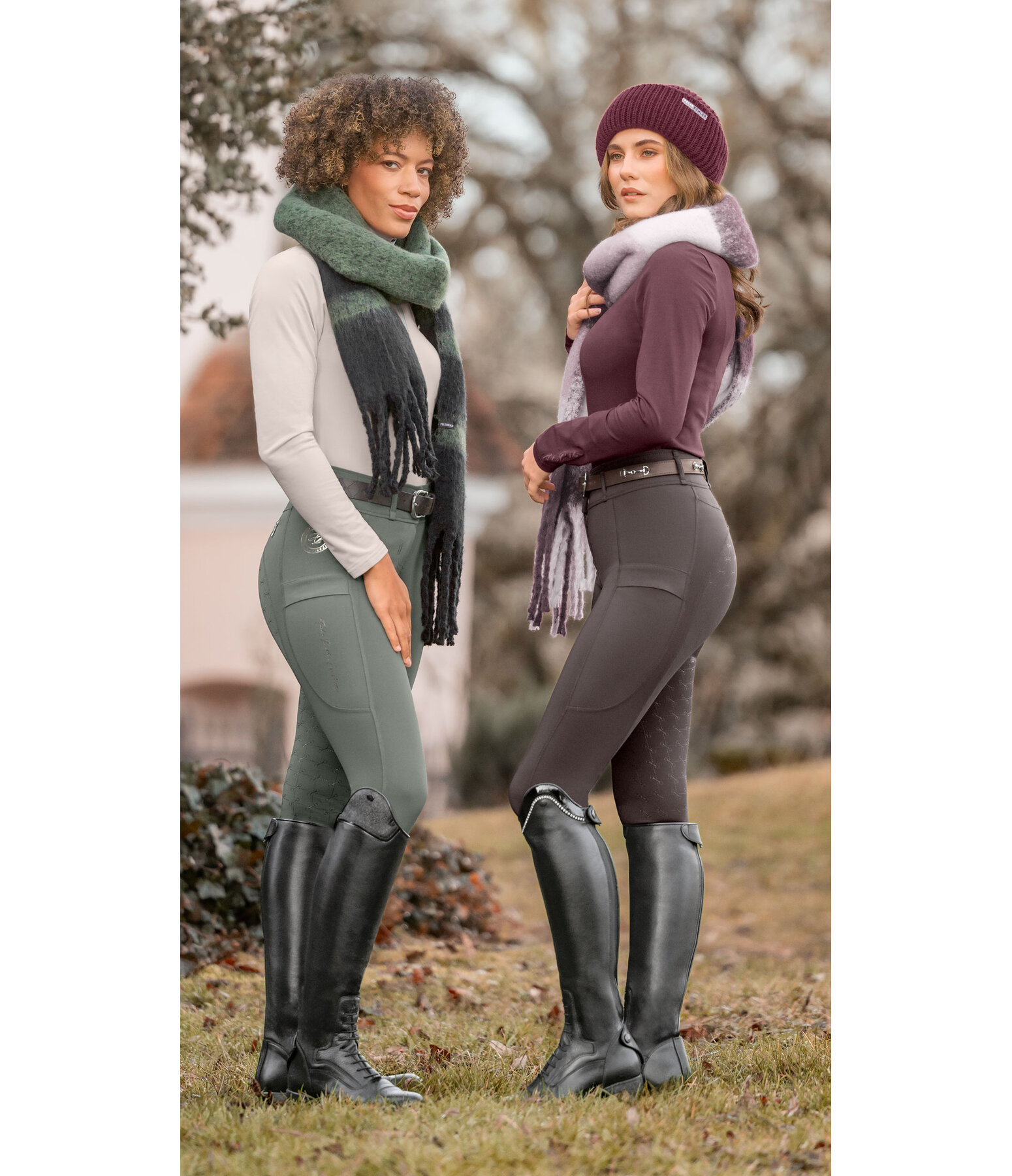 Pantaloni da equitazione hybrid full grip Kathleen