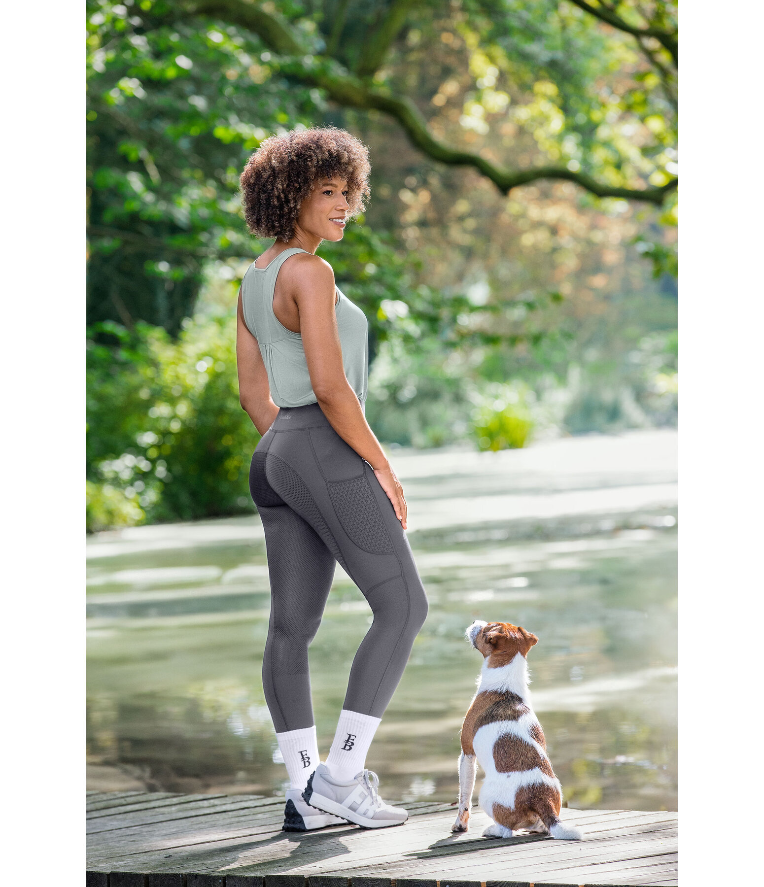 Leggings da equitazione estivi full grip Amanda