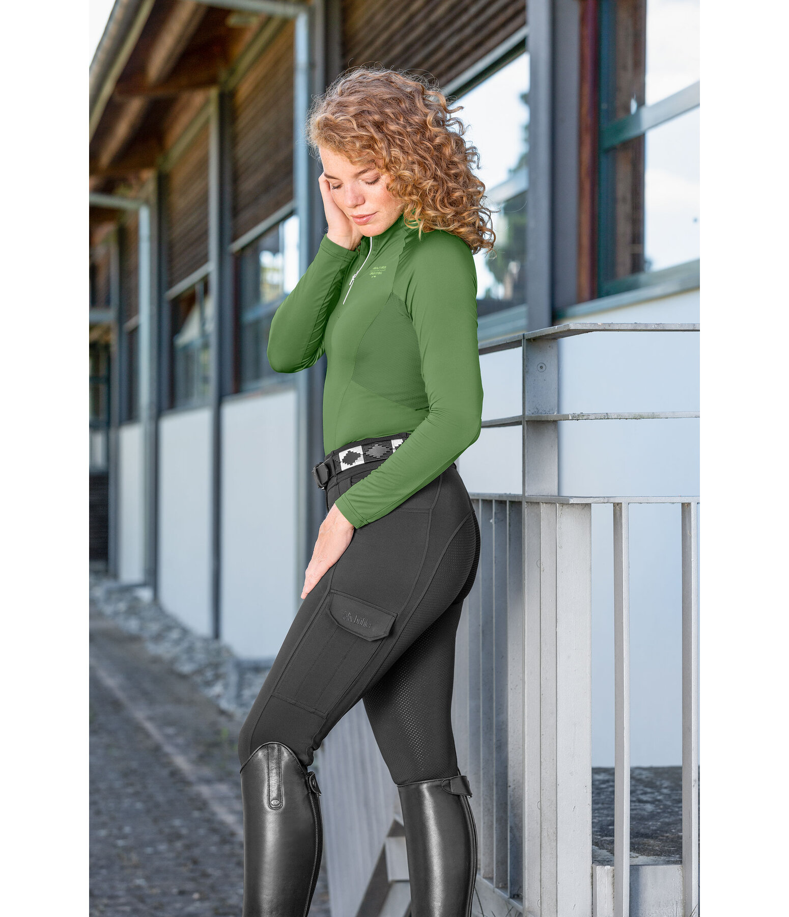 Pantaloni da equitazione hybrid full grip Melina