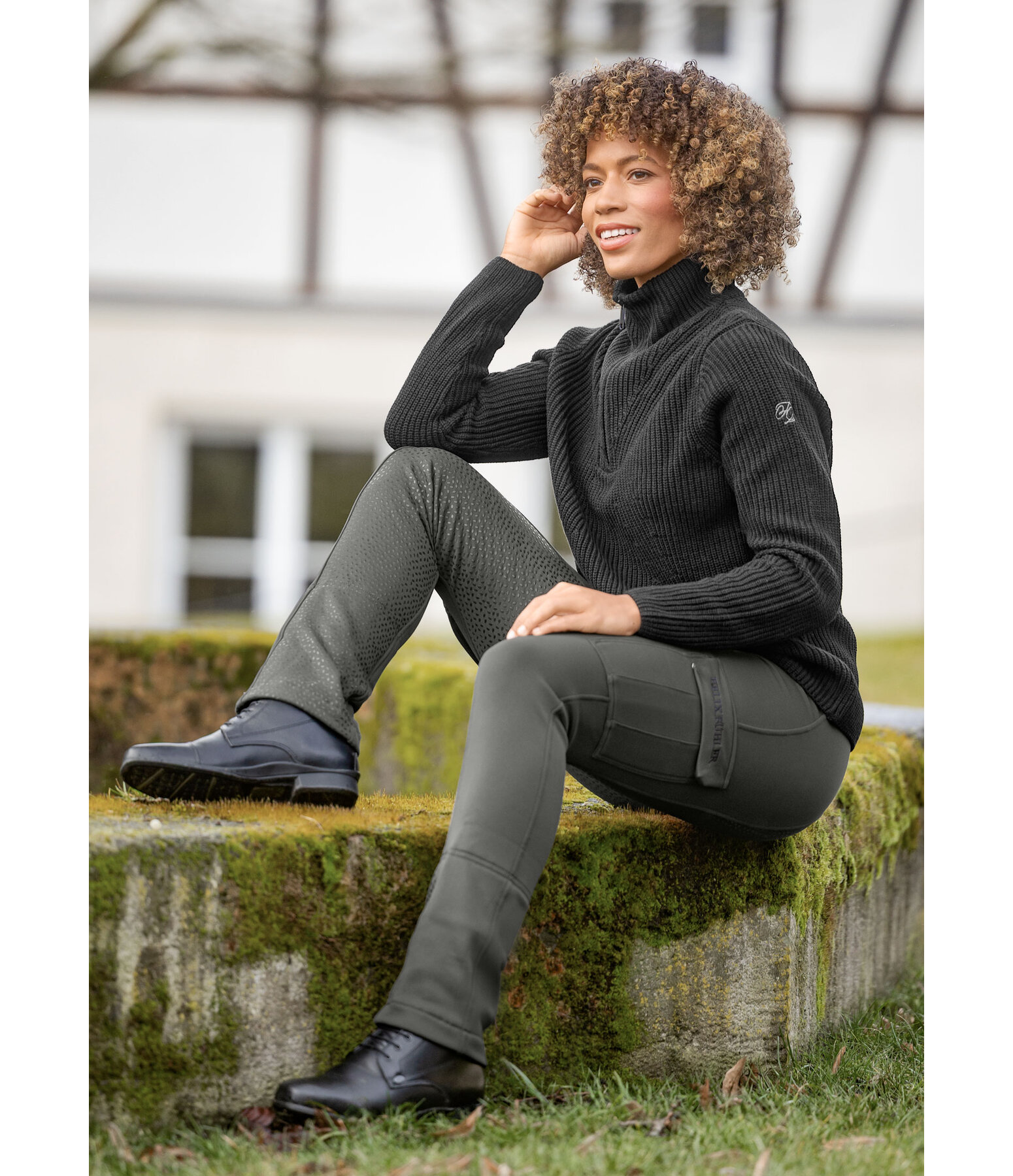 Leggings da equitazione jodhpur termici full grip Mathilda