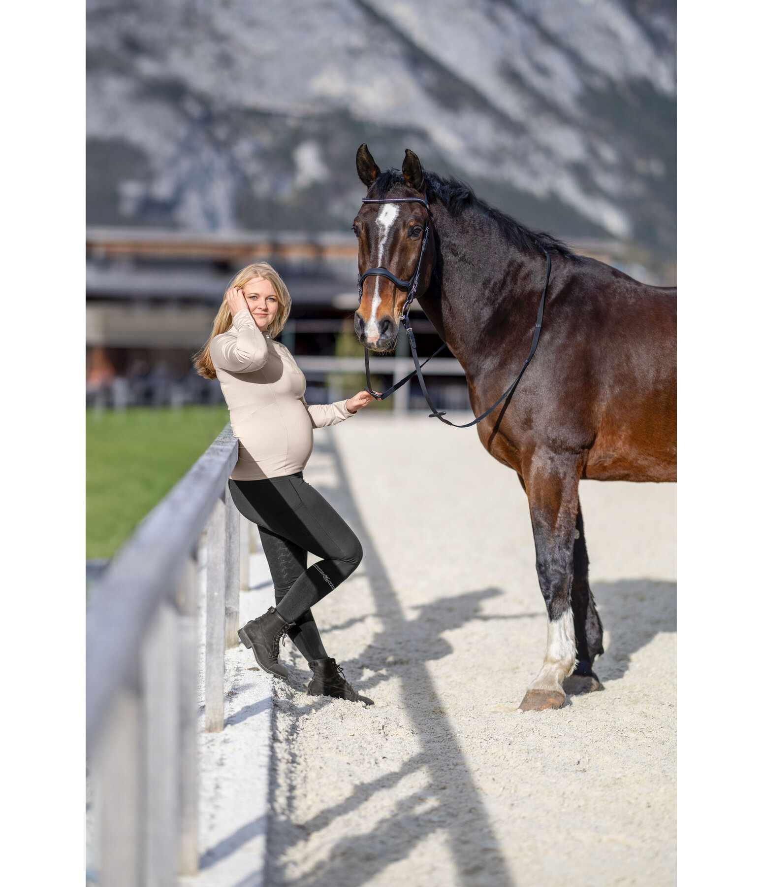 Leggings da equitazione premaman full grip Isi