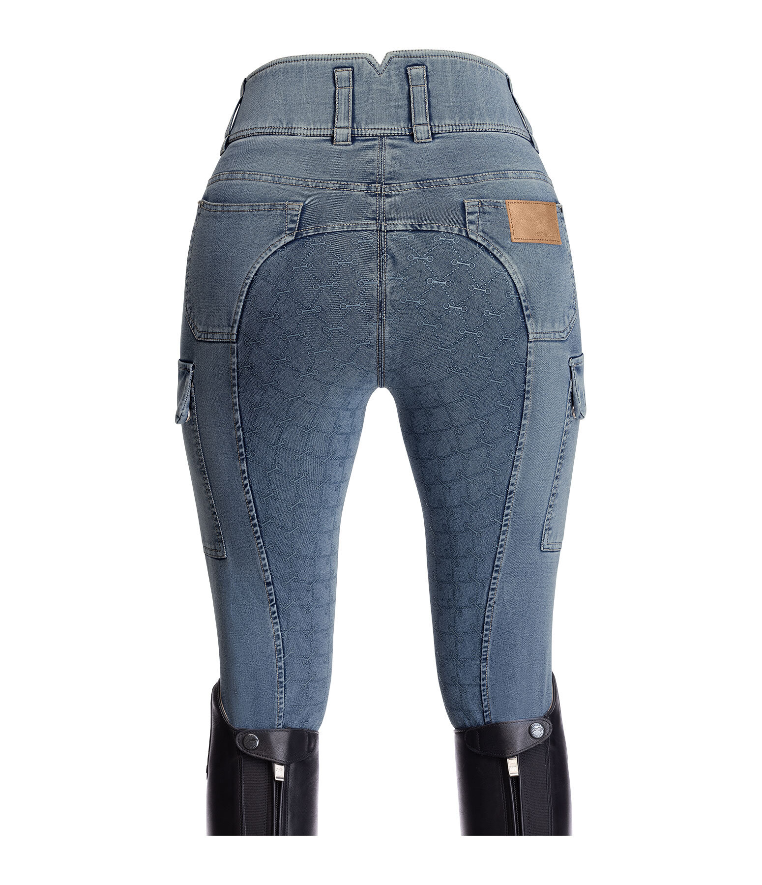 Jeans da equitazione full grip a vita alta Laura