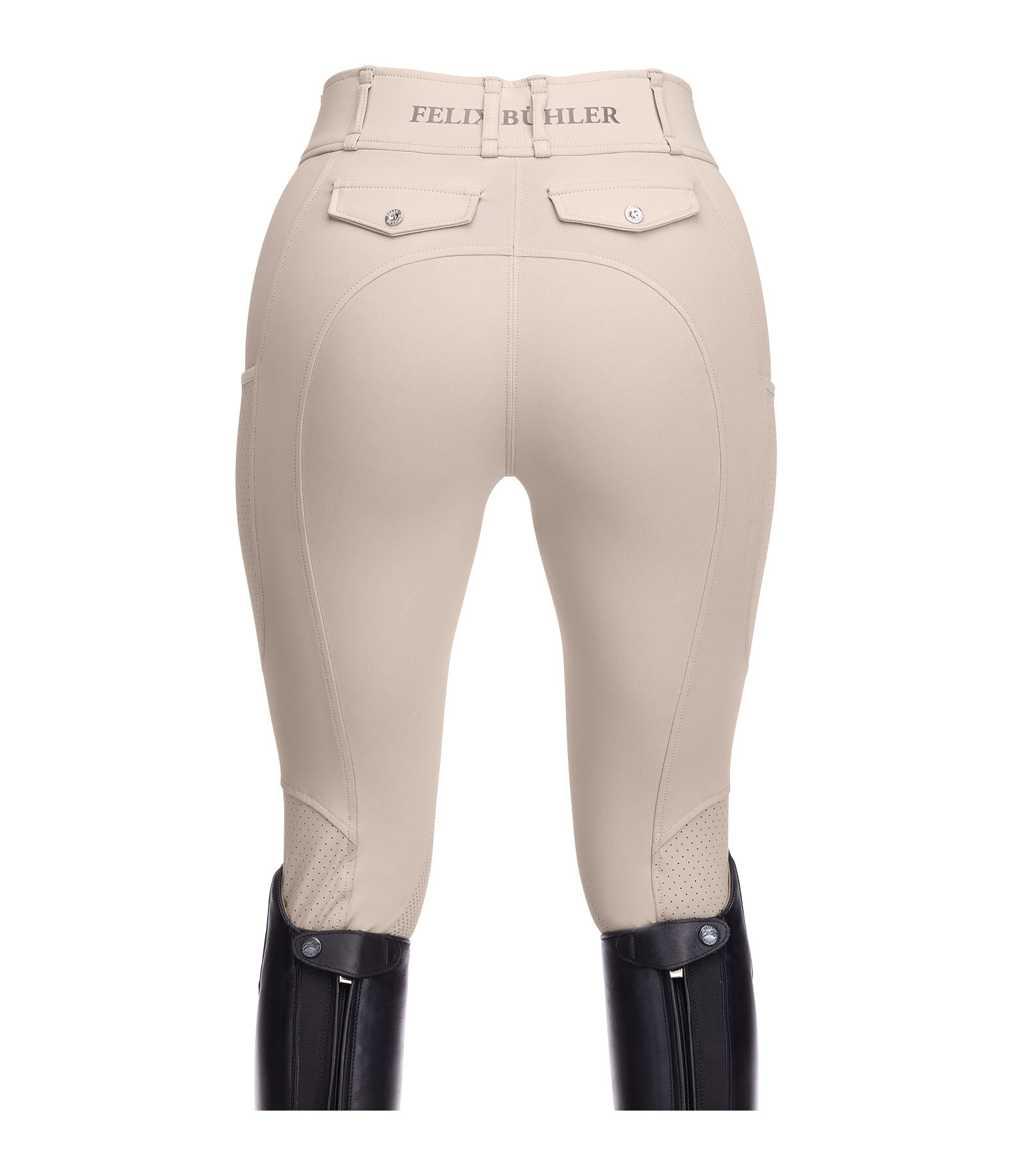Pantaloni da equitazione hybrid con grip al ginocchio Mesh Romy