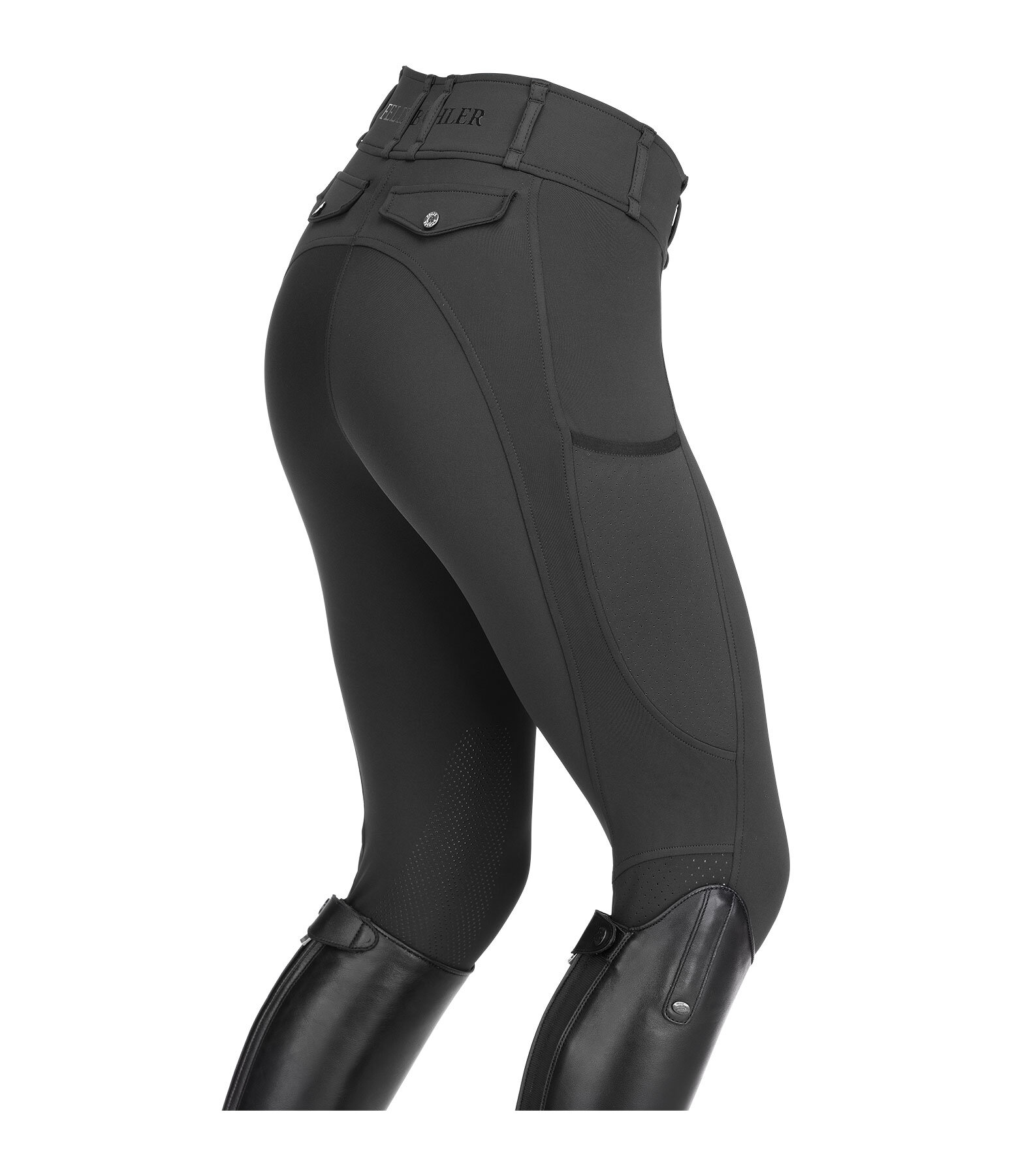 Pantaloni da equitazione hybrid con grip al ginocchio Mesh Romy