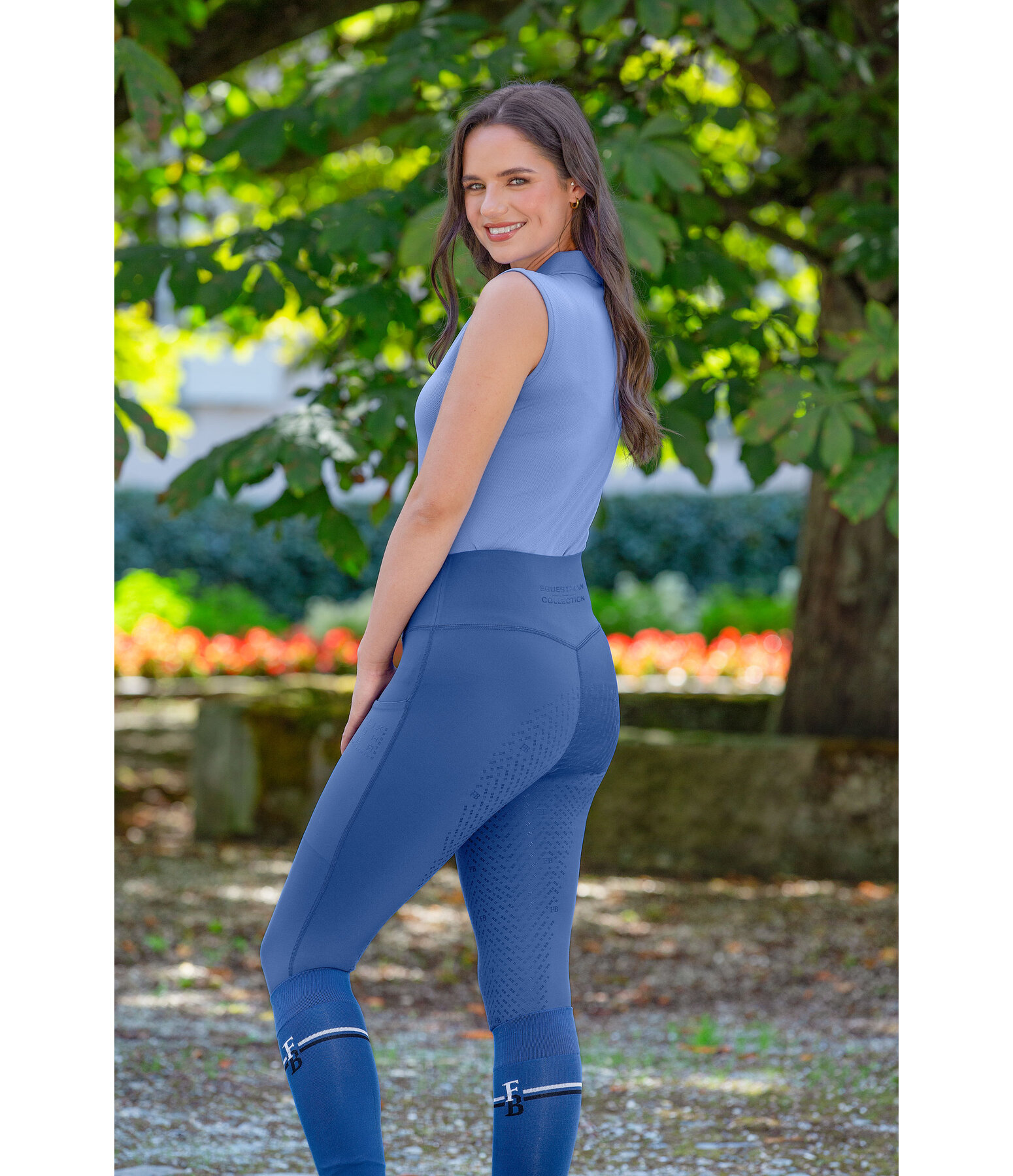 Leggings da equitazione full grip Ella