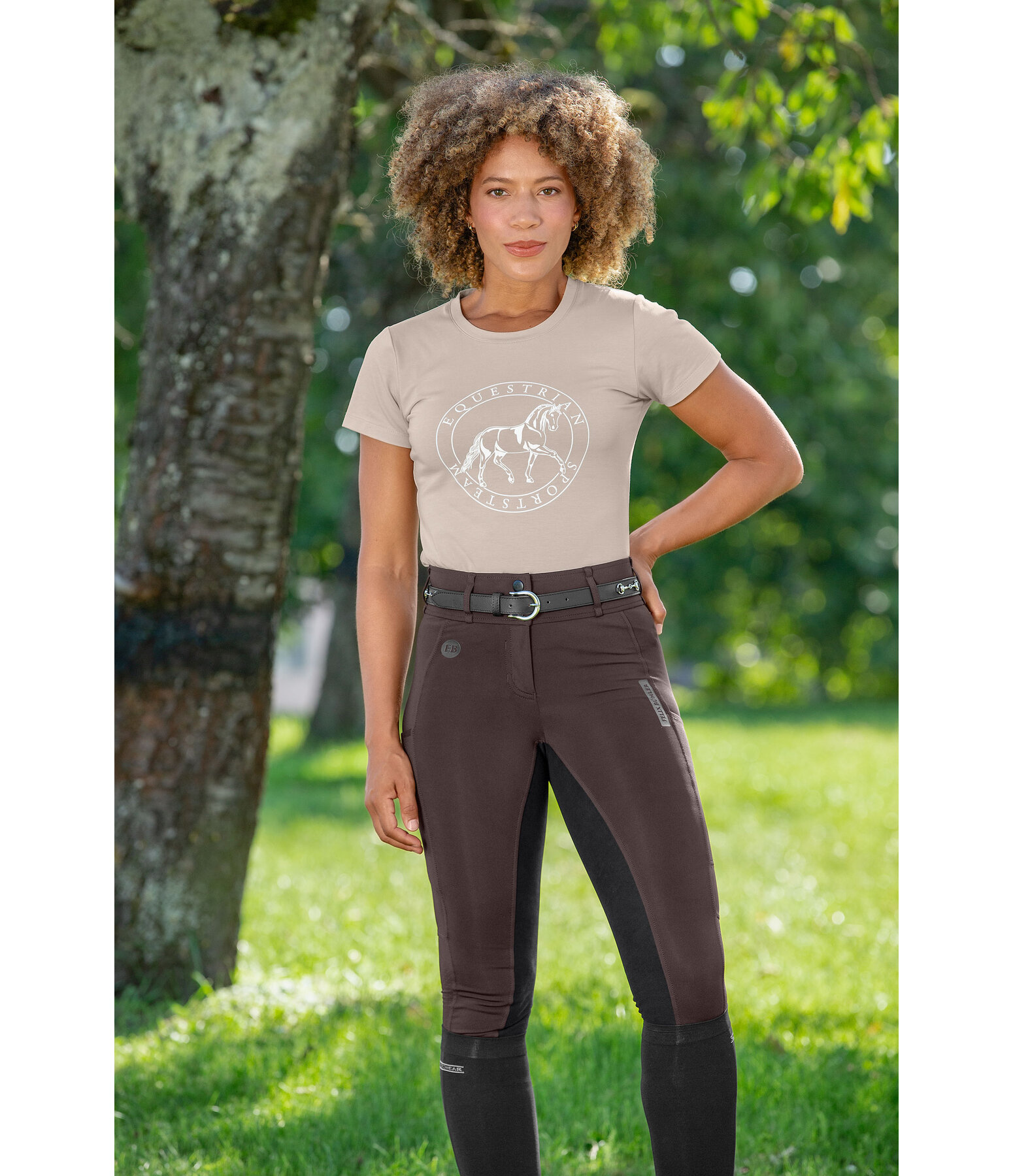 Pantaloni da equitazione hybrid full seat Mesh Denise CTS