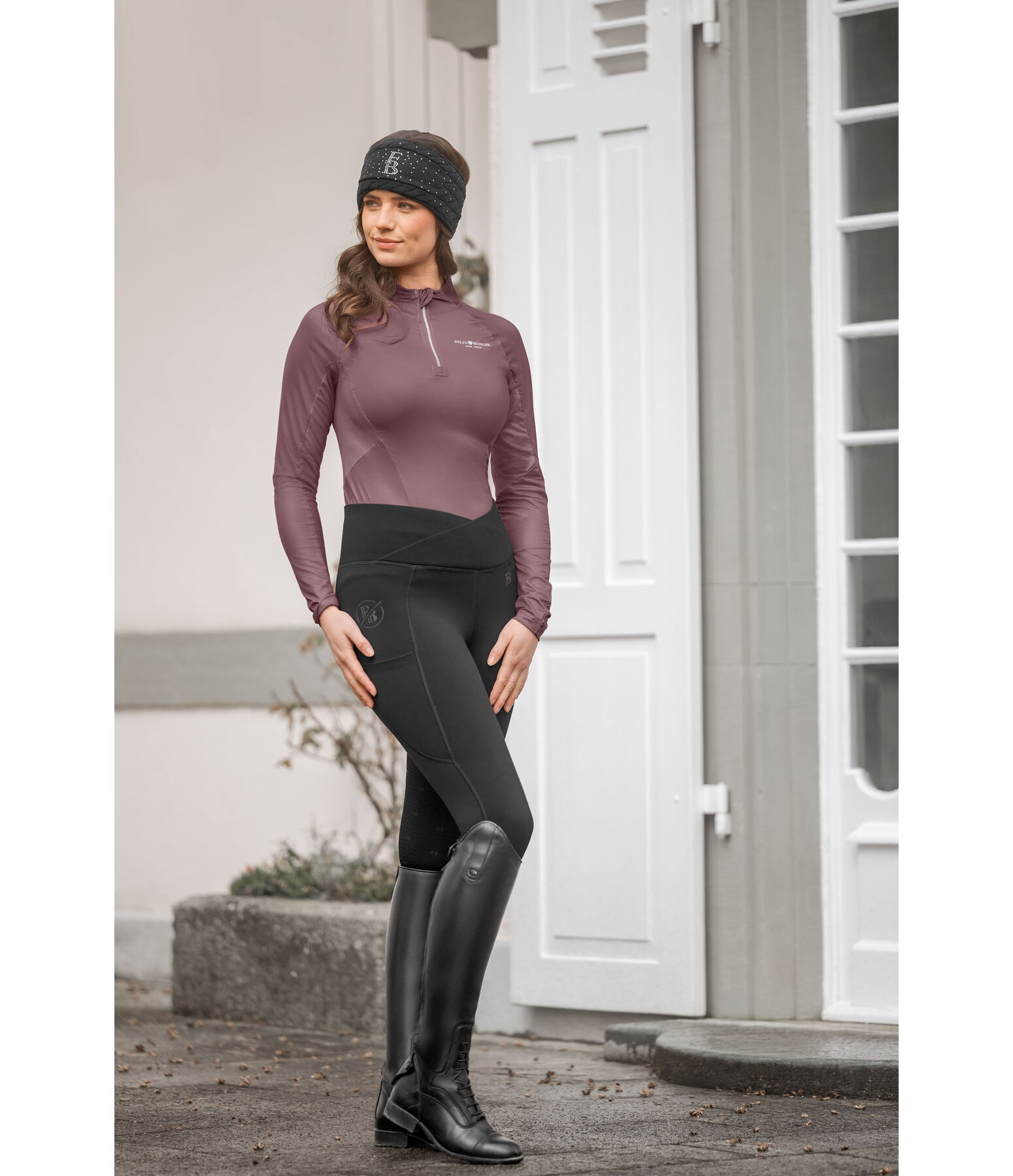 Leggings da equitazione invernali full grip Emilia