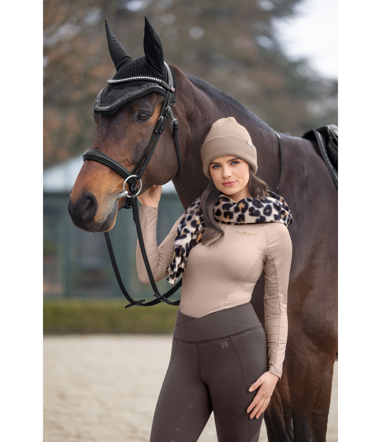 Leggings da equitazione invernali full grip Emilia