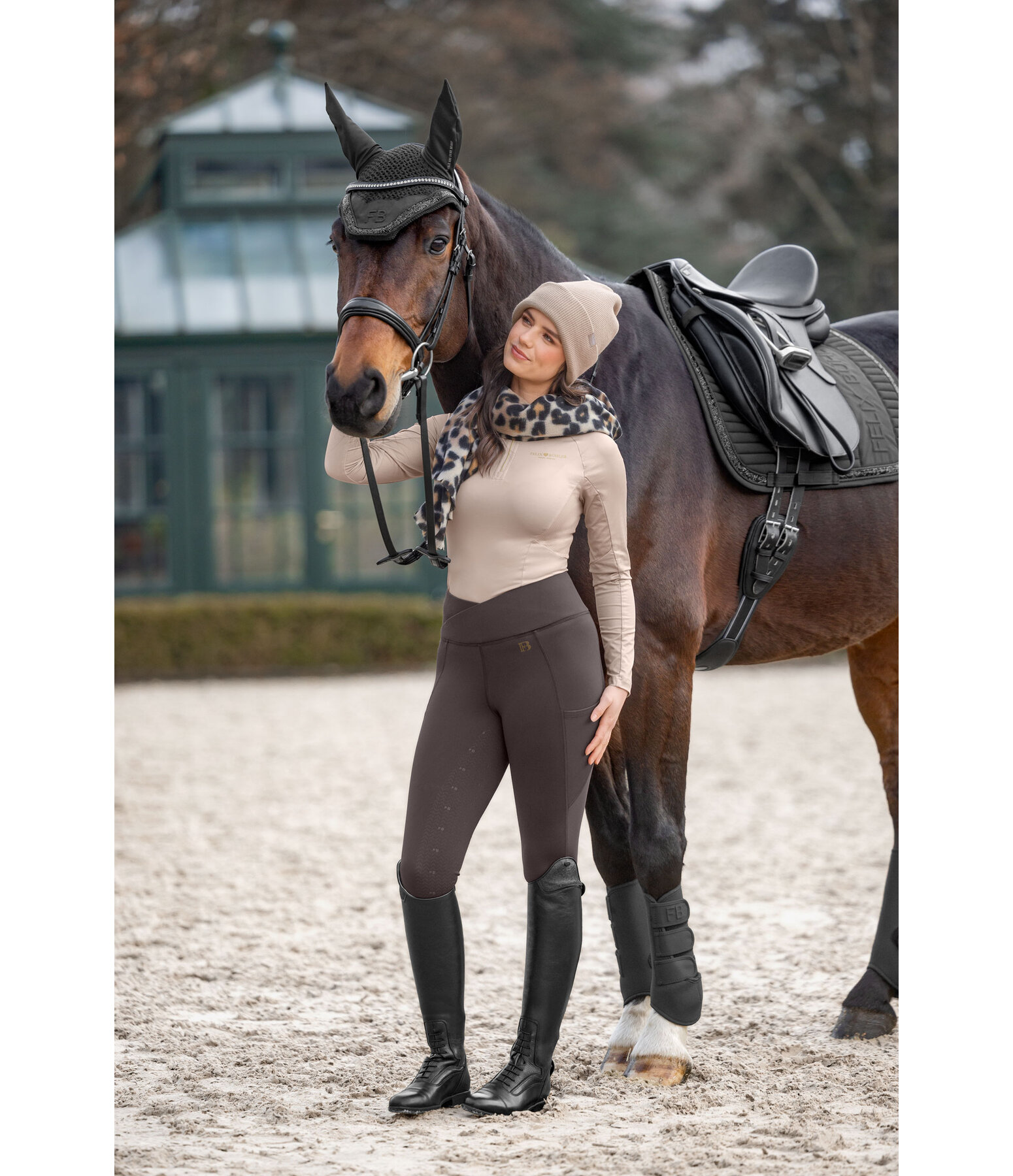 Leggings da equitazione invernali full grip Emilia