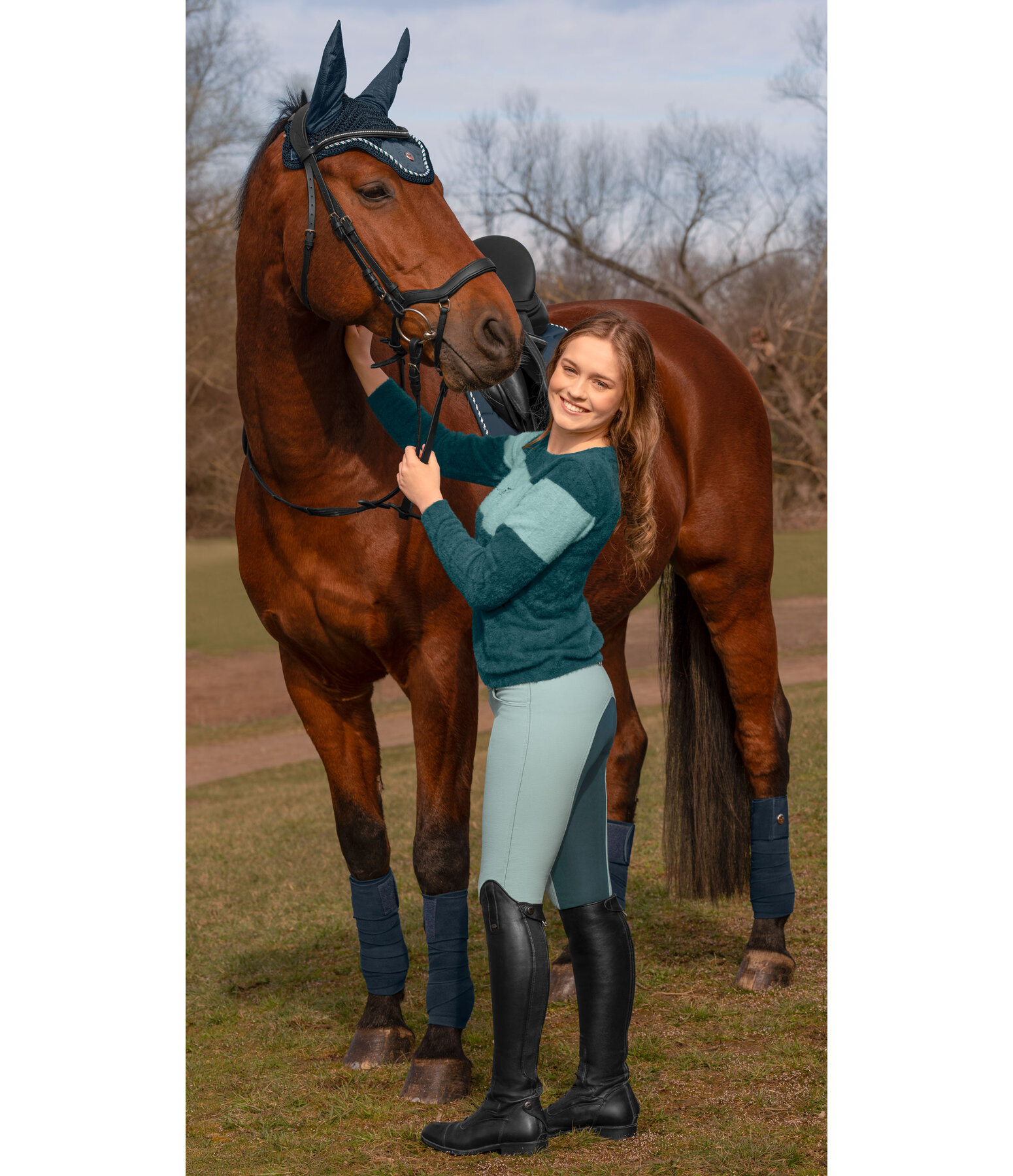 Pantaloni da equitazione full seat per bambini Toni