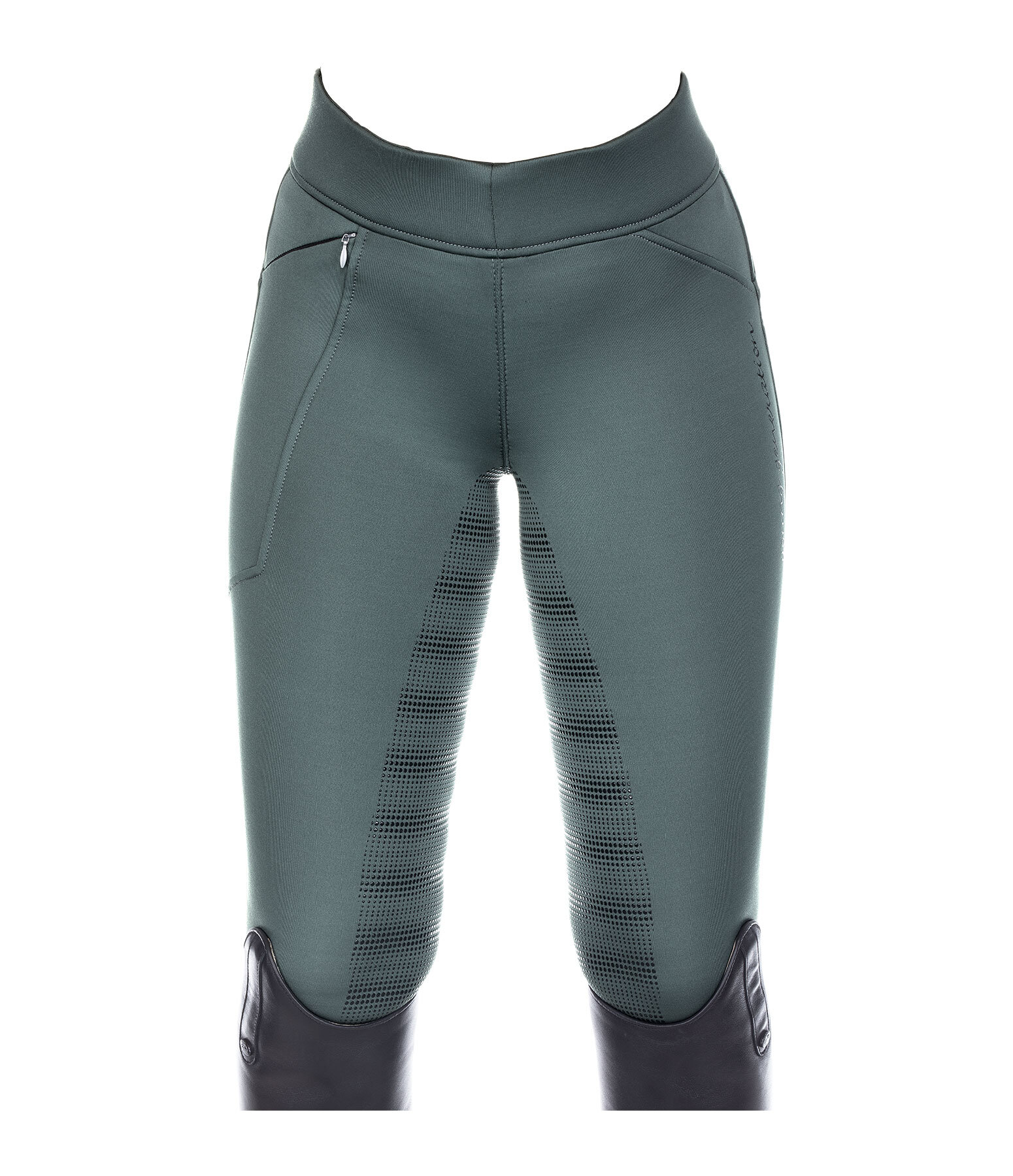 Leggings da equitazione termici a vita alta full grip per bambini Lima