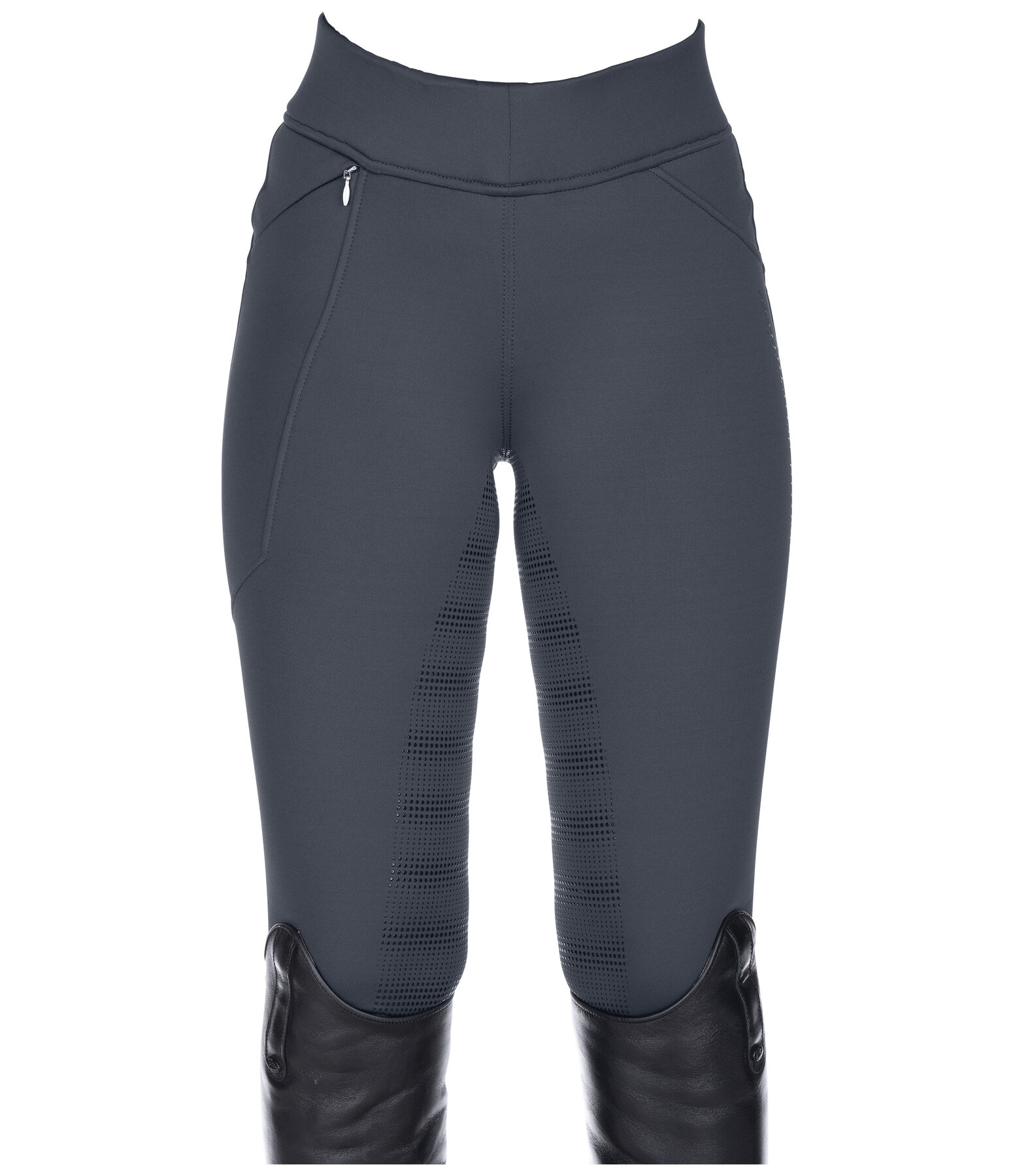 Leggings da equitazione termici a vita alta full grip per bambini Lima