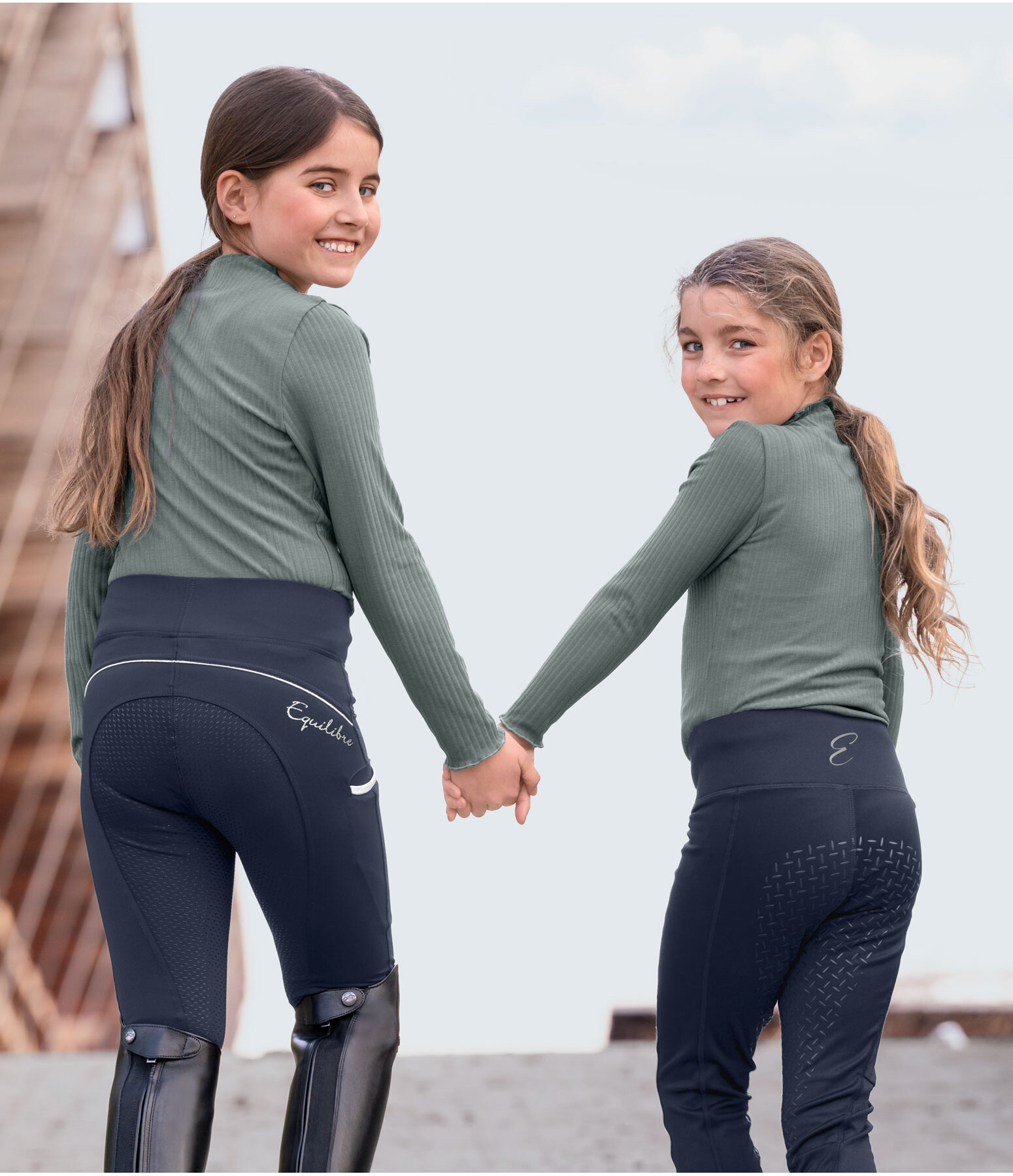 Leggings da equitazione full grip per bambini Elija