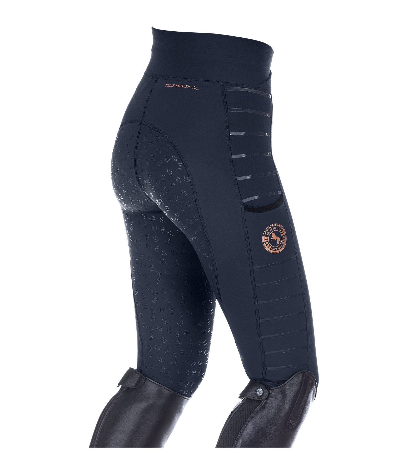 Leggings da equitazione termici full grip per bambini