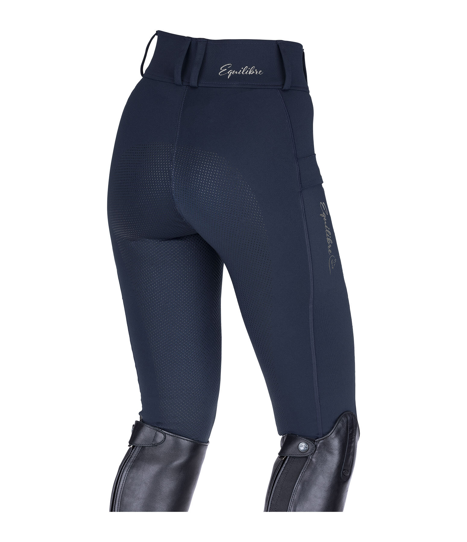 Pantaloni da equitazione hybrid full grip per bambini Ilva