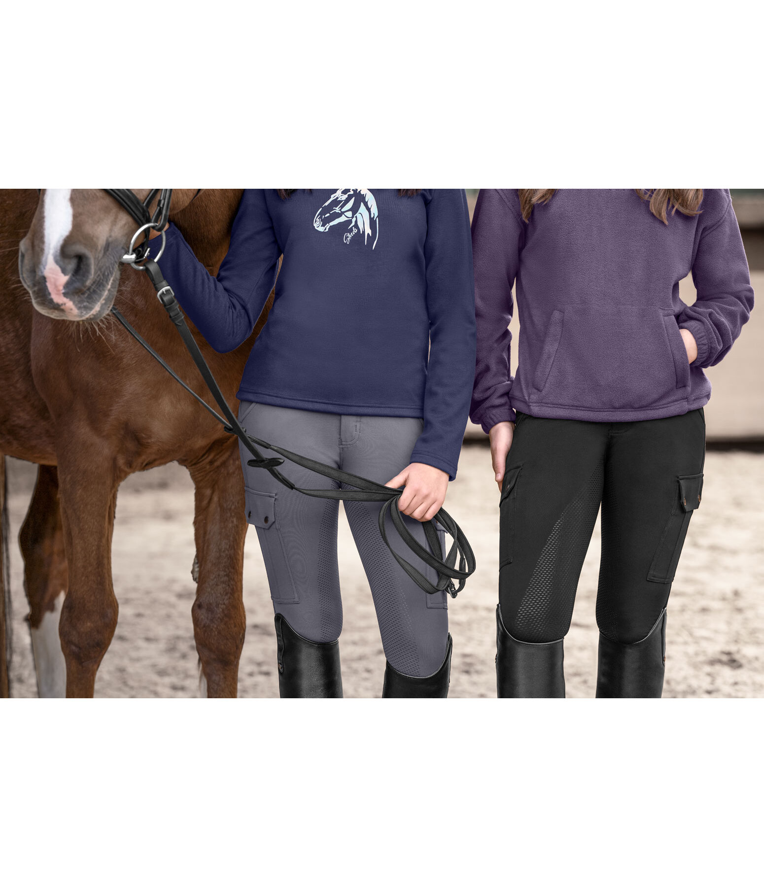 Pantaloni da equitazione full grip per bambini Lorin