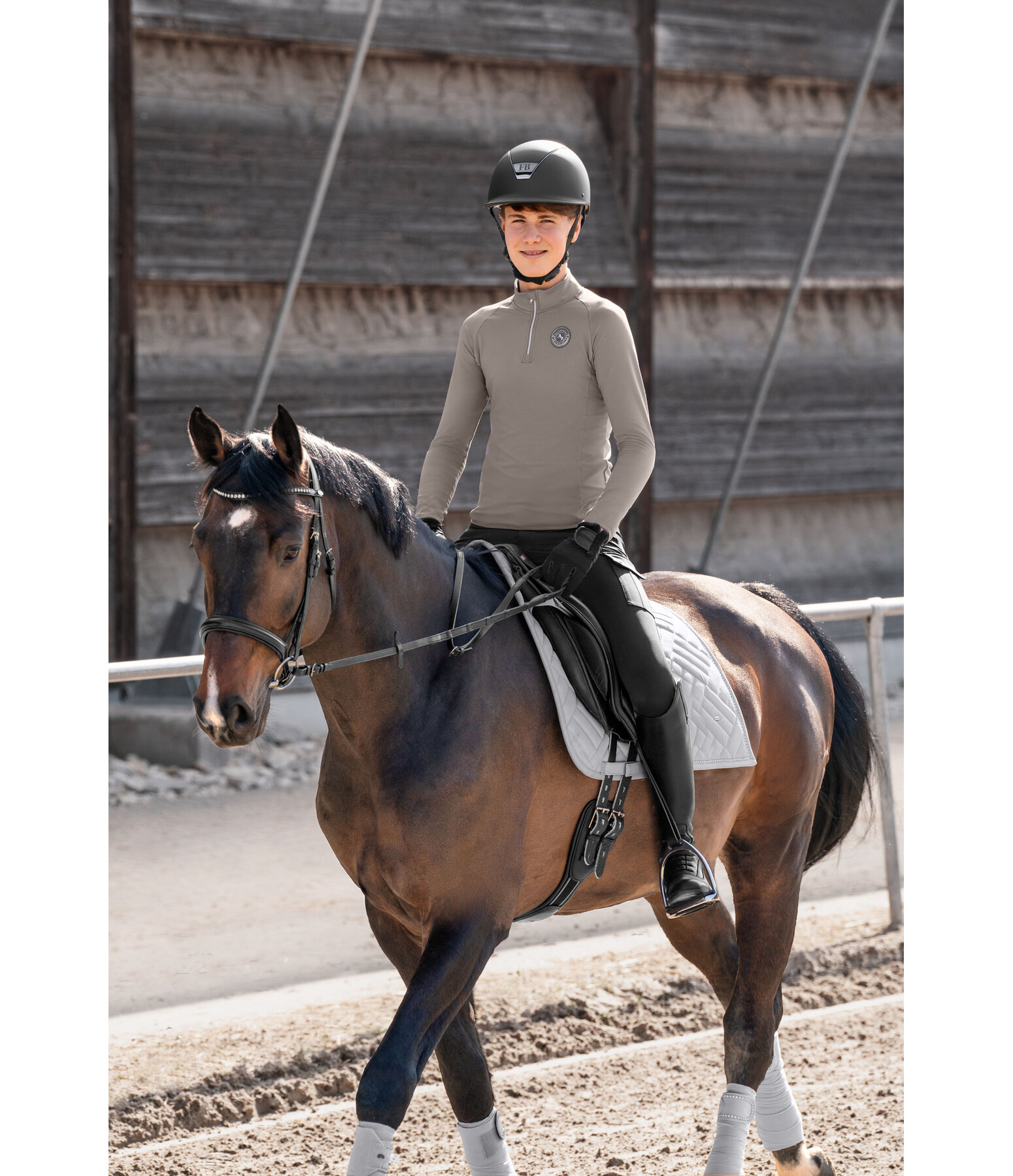 Pantaloni da equitazione full grip per bambini Lorin