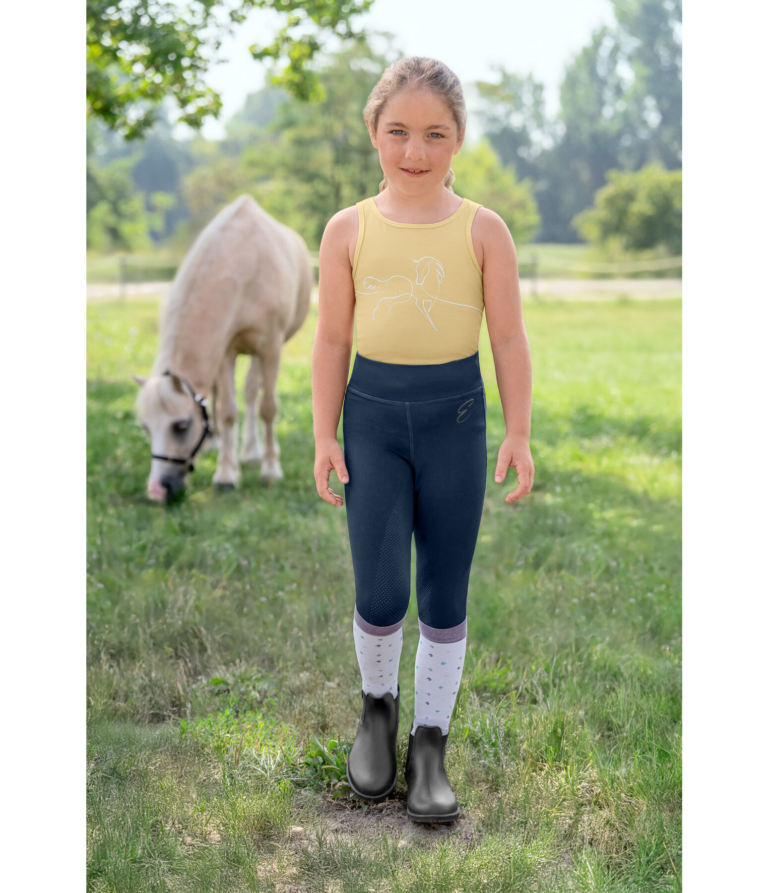 Leggings da equitazione full grip per bambini Beginner