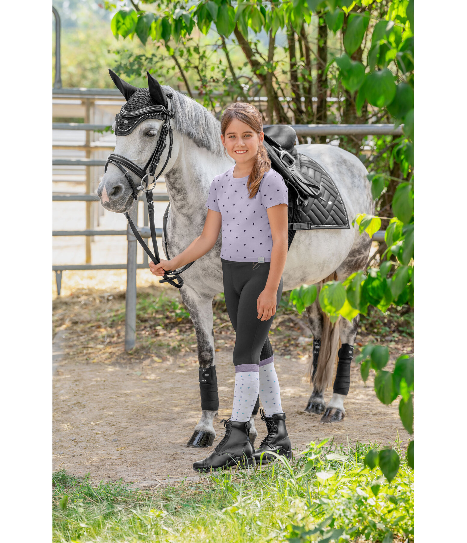 Leggings da equitazione full grip per bambini Beginner