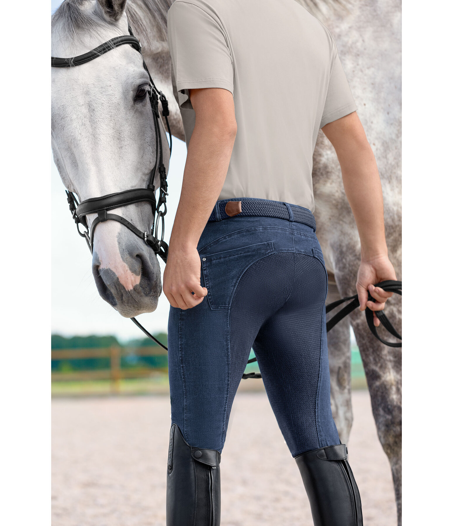 Jeans da equitazione da uomo full grip San Francisco