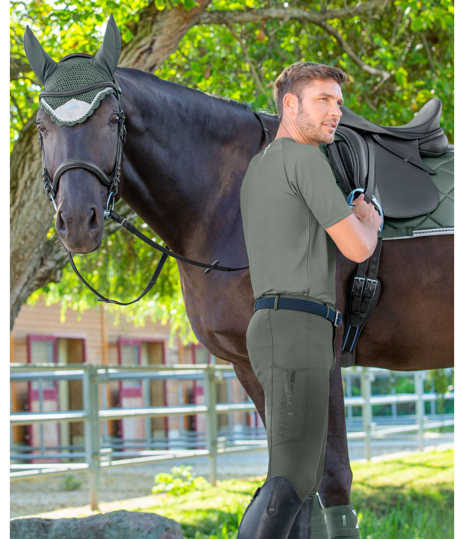 Pantaloni da equitazione hybrid da uomo full grip Performance Tacoma