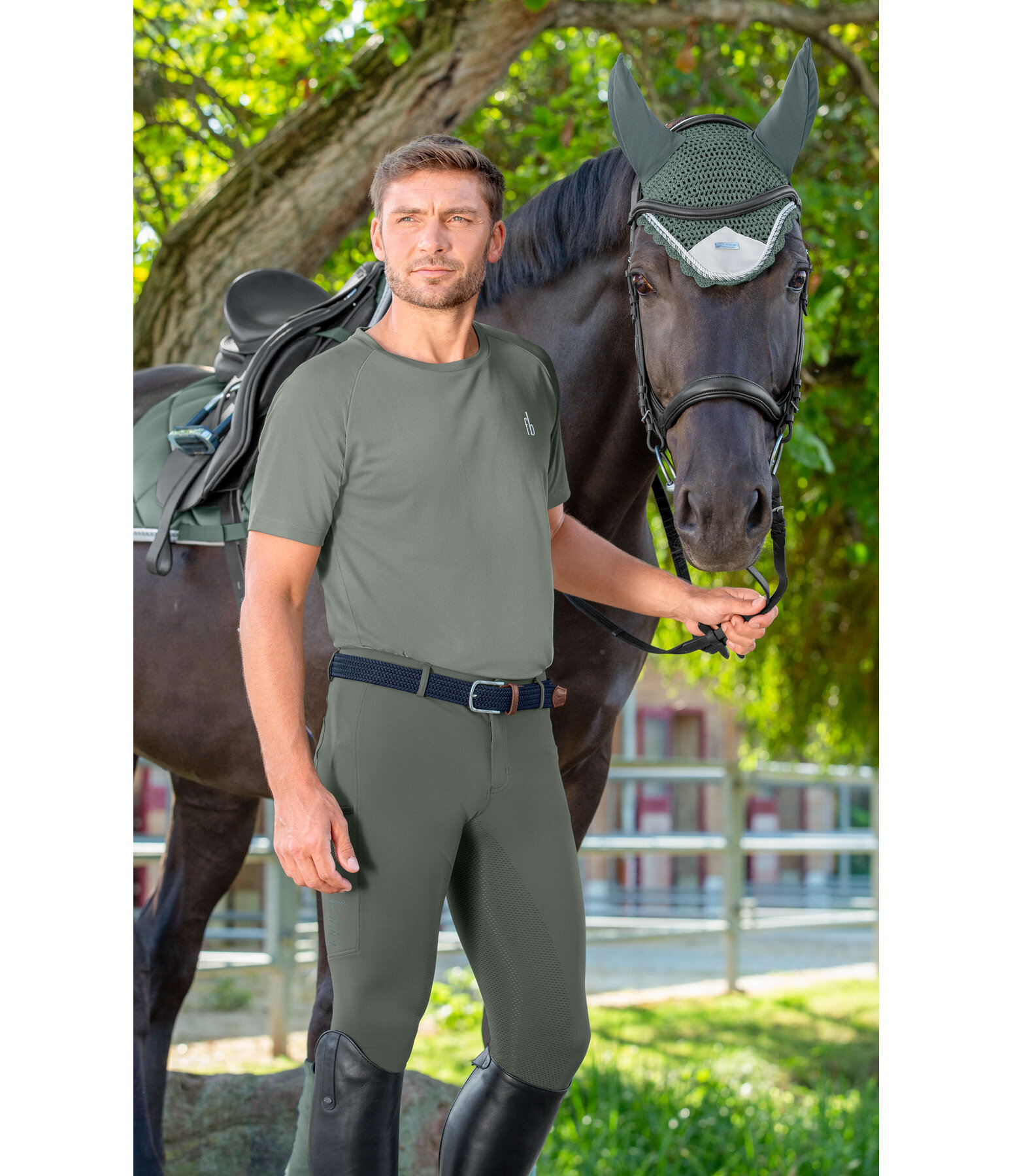 Pantaloni da equitazione hybrid da uomo full grip Tacoma