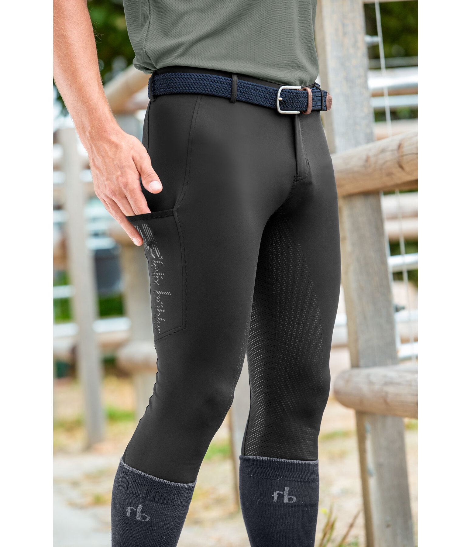 Pantaloni da equitazione hybrid da uomo full grip Performance Tacoma