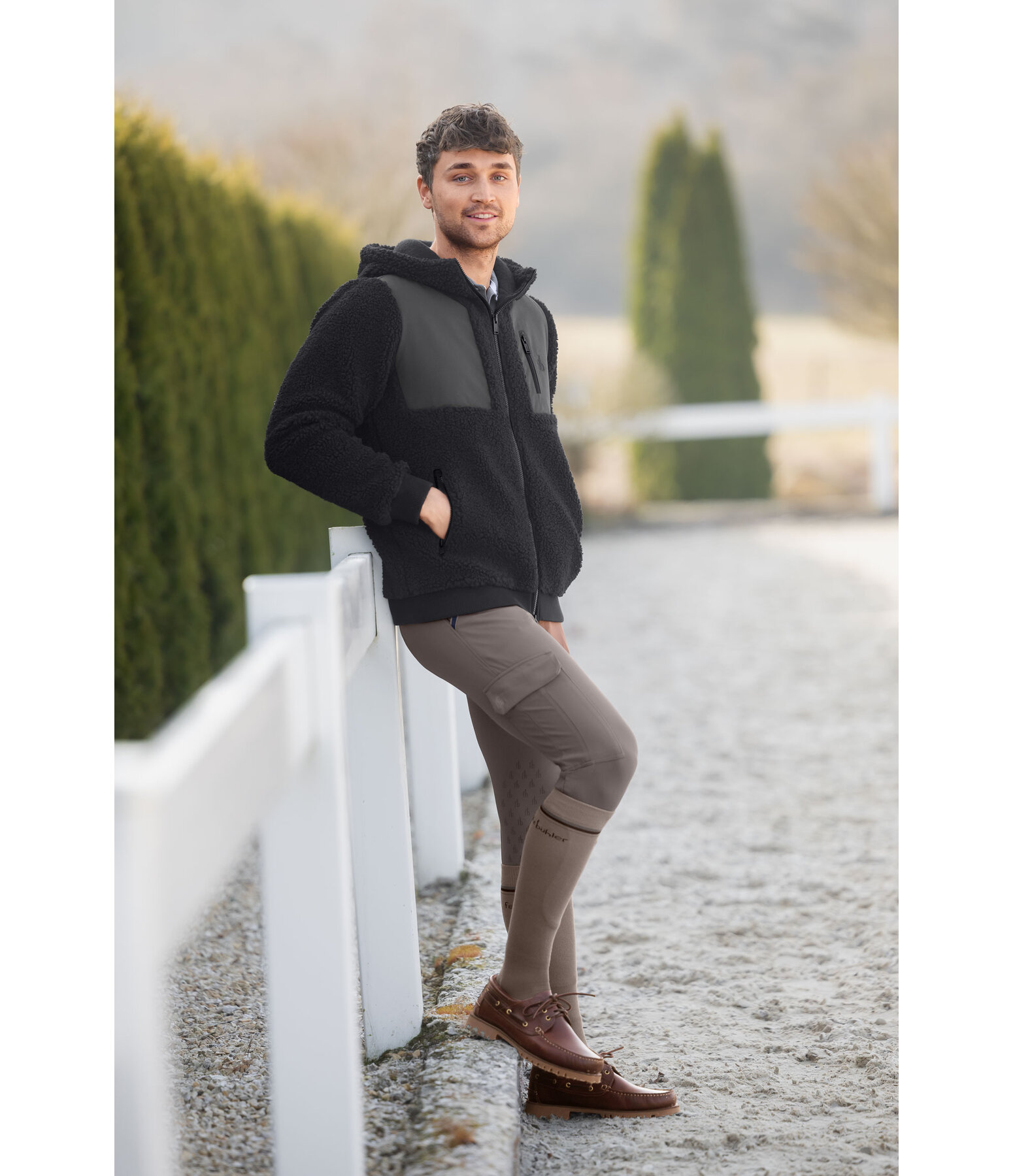 Pantaloni da equitazione hybrid da uomo con grip al ginocchio Georgia