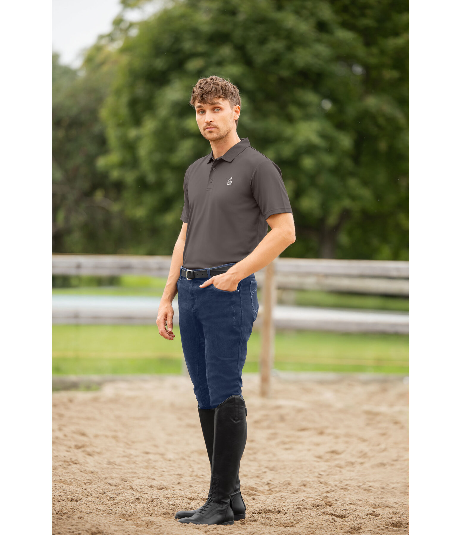 Jeans da equitazione da uomo full grip Henry