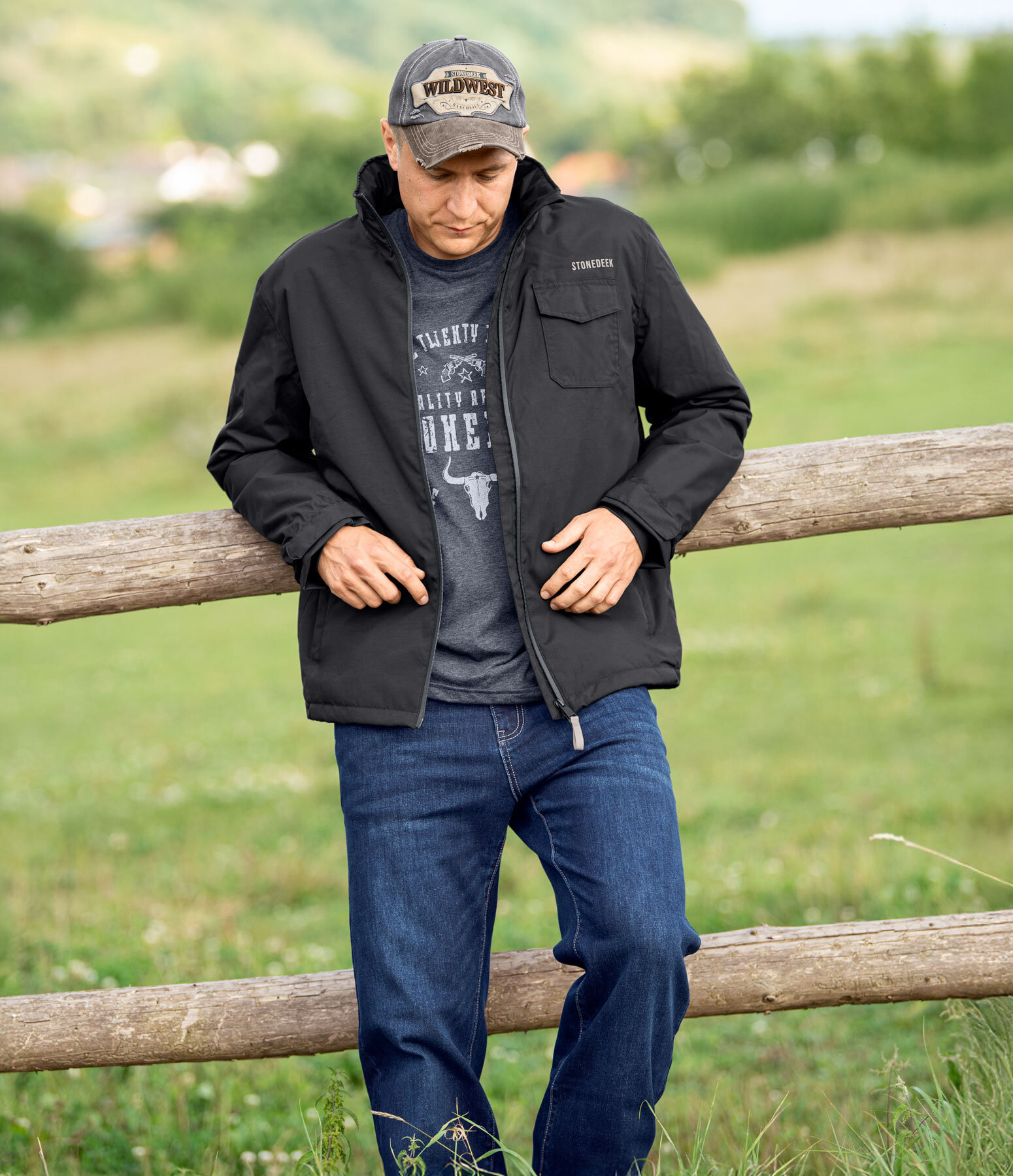 Outfit western Asher in nero