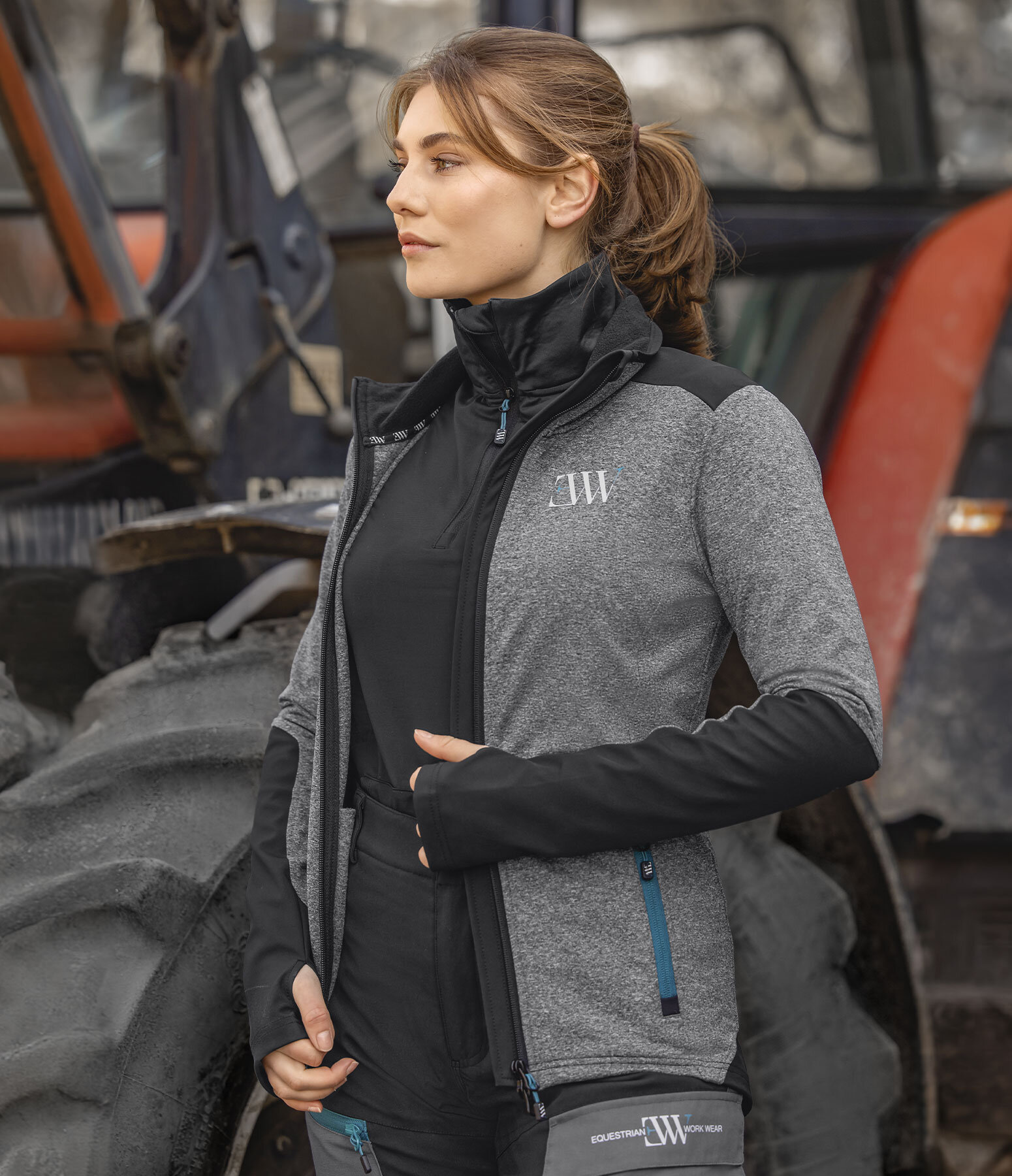 Outfit felpa funzionale con zip Kramer Equitazione