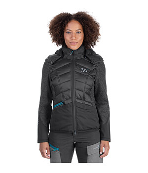 EQUESTRIAN WORK WEAR Giacca hybrid in pile melange misto lana con cappuccio - 200004