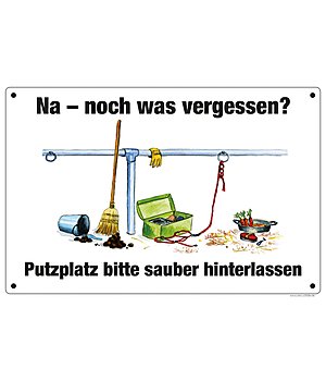 Krämer Comic-Stalltafel Putzplatz bitte sauber hinterlassen! - 450514