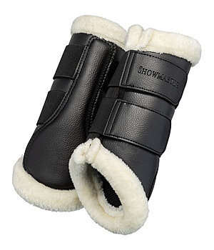 SHOWMASTER Stinchiere da dressage con pelliccia sintetica Classic, anteriori - 530832