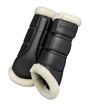 SHOWMASTER Stinchiere da dressage con pelliccia sintetica Classic, posteriori - 530833