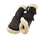 Stinchiere da dressage con pelliccia sintetica Sparkle, anteriori