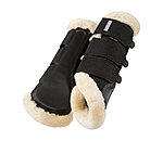 Stinchiere da dressage con pelliccia sintetica Sparkle, posteriori