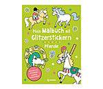 Libro da colorare con adesivi brillantinati