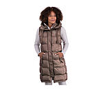 Gilet lungo con cappuccio Clara