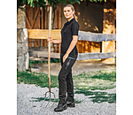 Outfit da donna con pantaloni outdoor elasticizzati 4 stagioni in nero