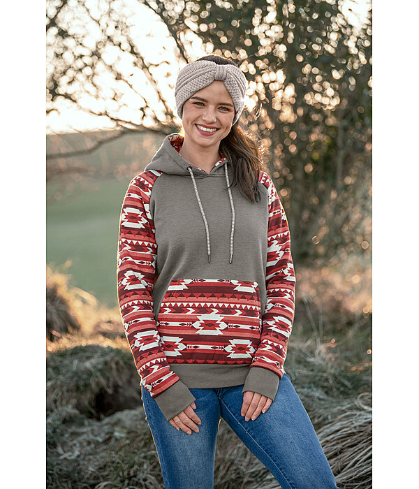 Felpa con cappuccio Ikat